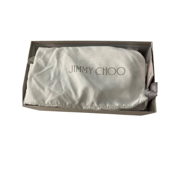 Jimmy Choo Elisa Black Mesh Pearl Mary Jane Sz 38 NEW - Picture 10 of 12